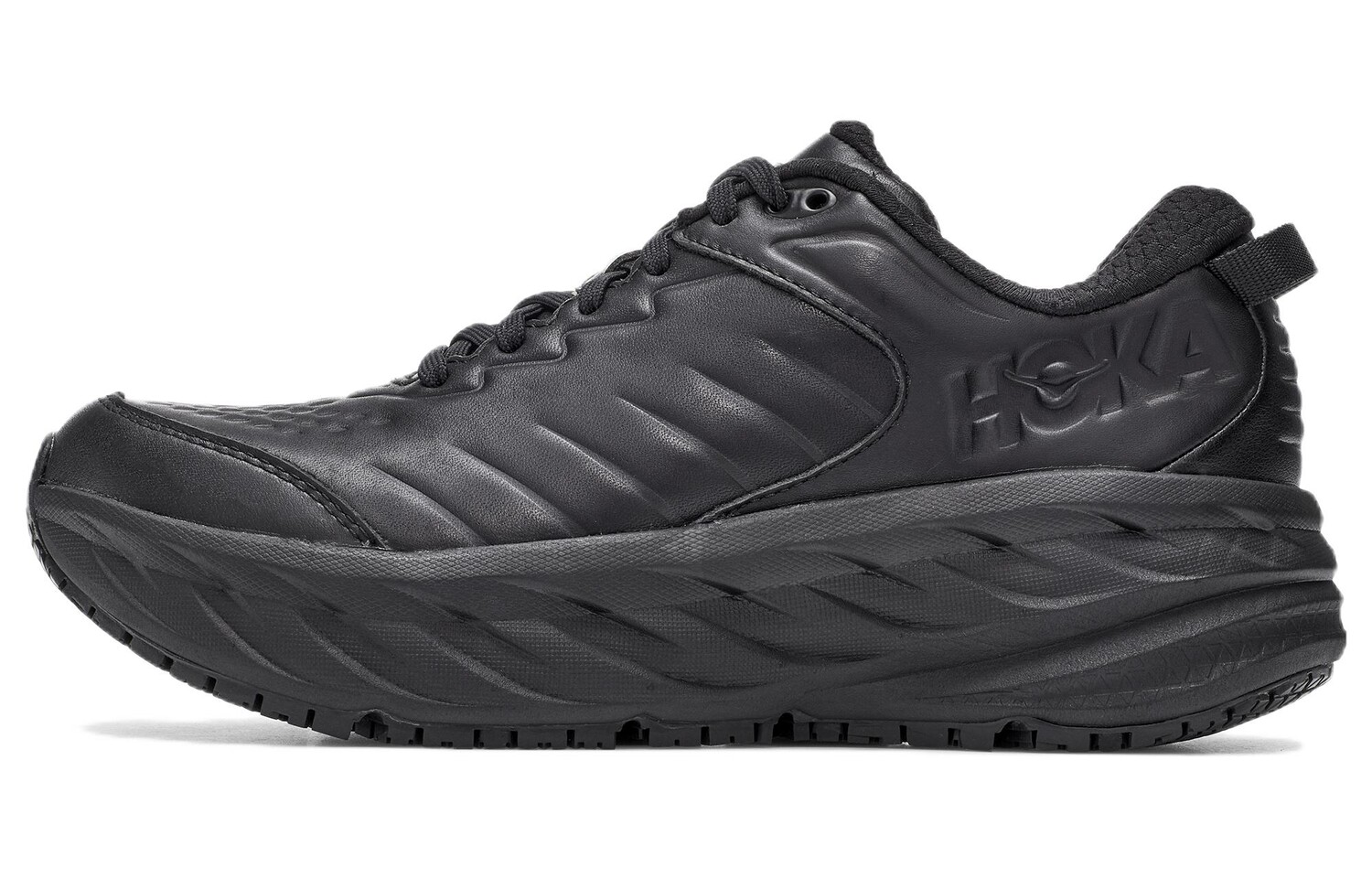 Кроссовки из массивной кожи с тисненым логотипом HOKA Hoka One One